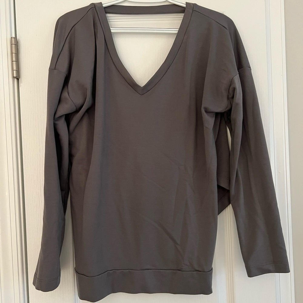 Gray Athleisure Sweater